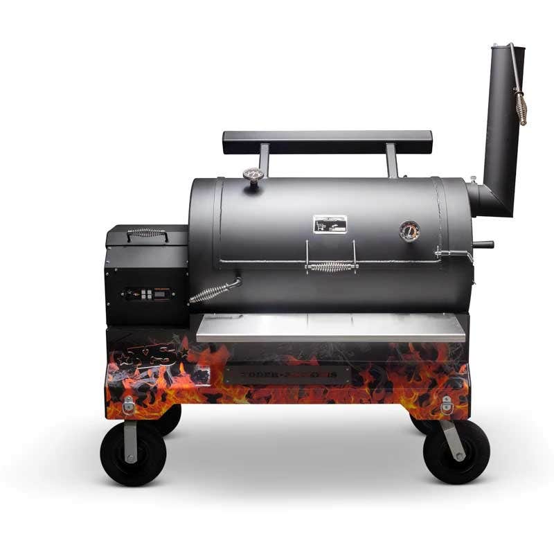 Yoder Smokers YS1500 Competition Cart Magnetic Wrap - Orange Flames