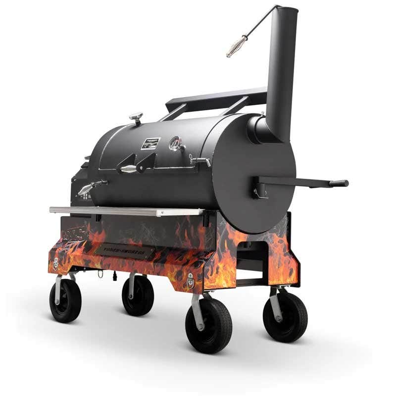 Yoder Smokers YS1500 Competition Cart Magnetic Wrap - Orange Flames