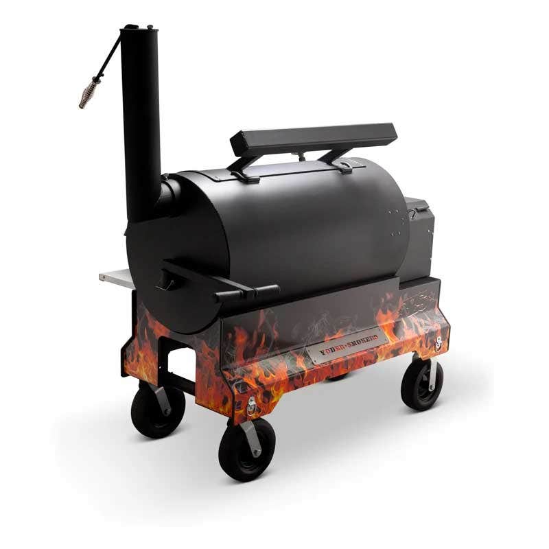 Yoder Smokers YS1500 Competition Cart Magnetic Wrap - Orange Flames