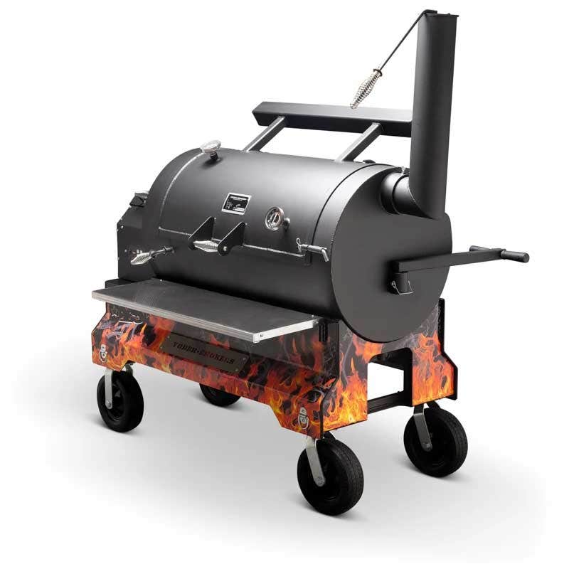 Yoder Smokers YS1500 Competition Cart Magnetic Wrap - Orange Flames