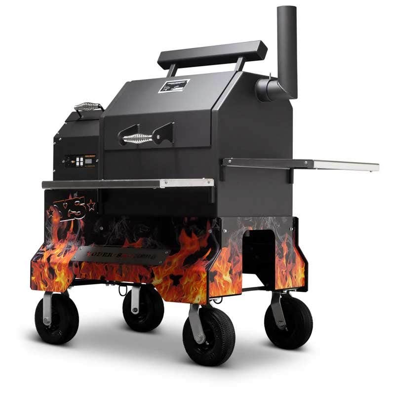 Yoder Smokers YS480 Competition Cart Magnetic Wrap - Orange Flames