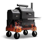 Yoder Smokers YS480 Competition Cart Magnetic Wrap - Orange Flames
