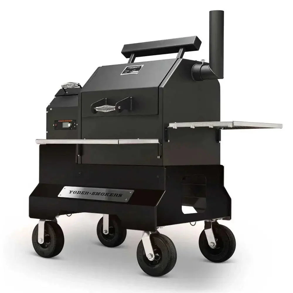 Yoder Smokers YS480s Pellet Grill on Competition Cart