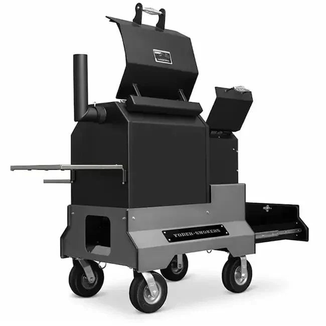 Yoder Smokers YS480s Pellet Grill on Competition Cart with Storage Drawer