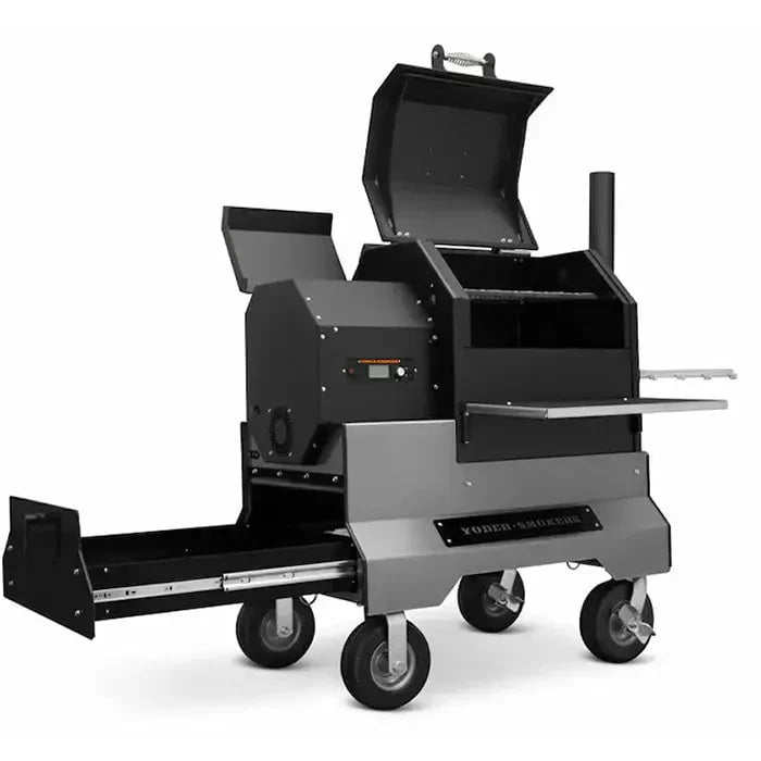 Yoder Smokers YS480s Pellet Grill on Competition Cart with Storage Drawer