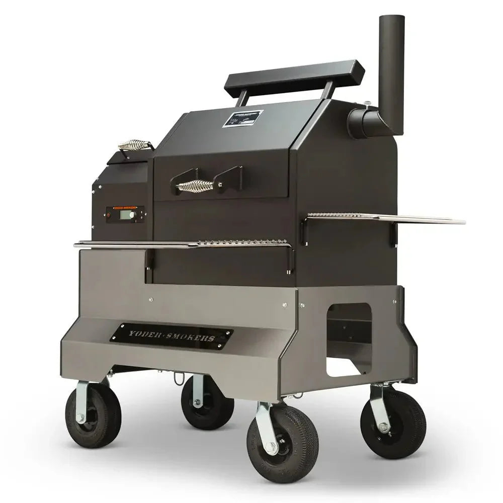 Yoder Smokers YS480s Pellet Grill on Competition Cart with Storage Drawer