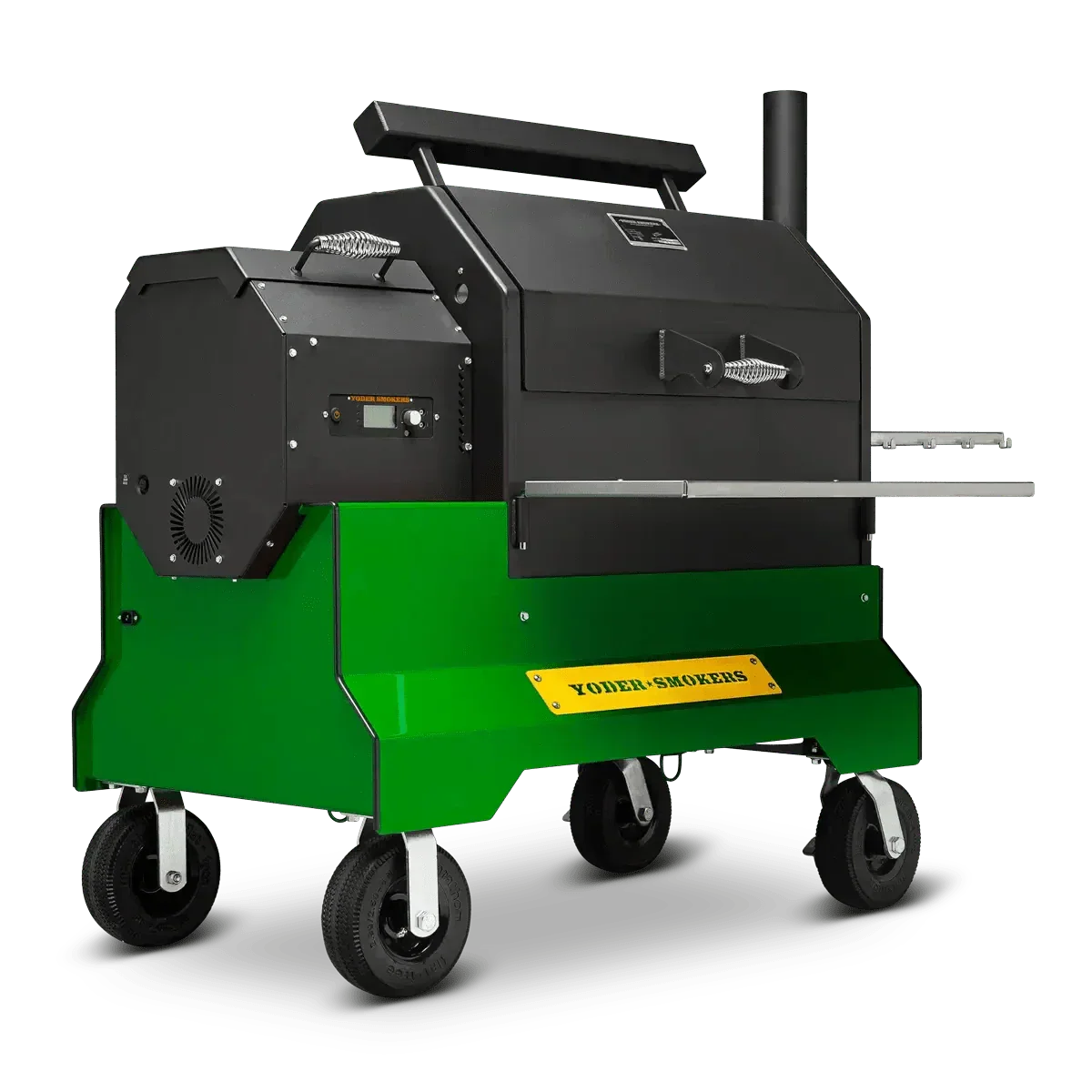 Yoder Smokers YS640s Pellet Grill on Competition Cart Limited Edition Colors