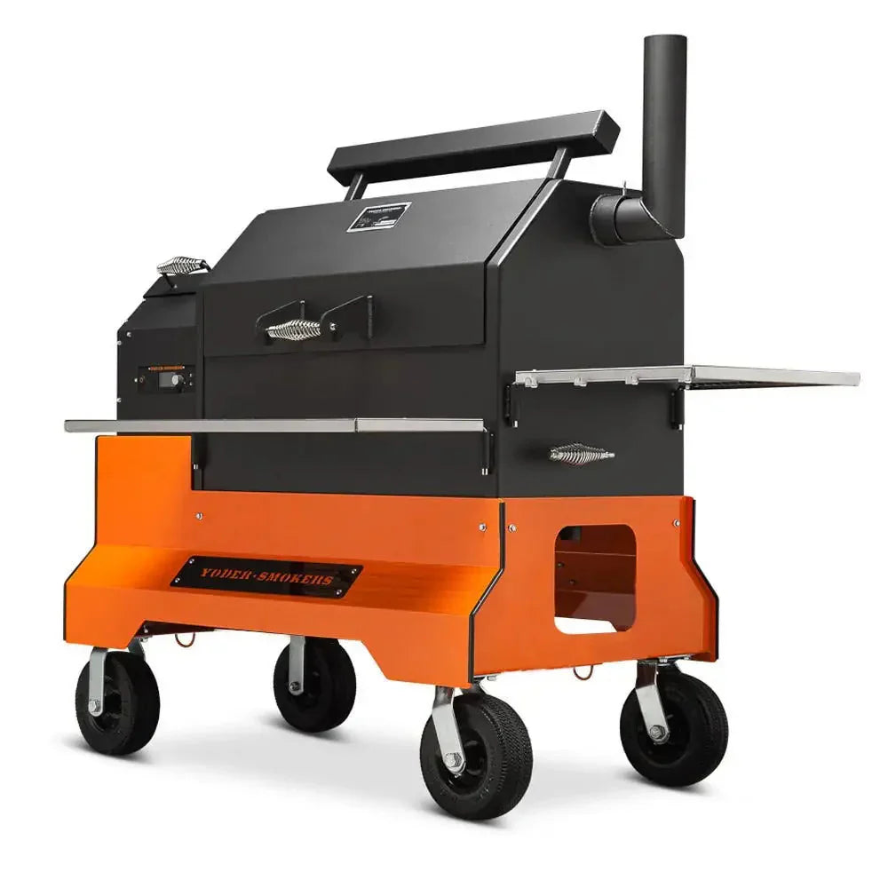 Yoder Smokers YS640s Pellet Grill on Competition Cart