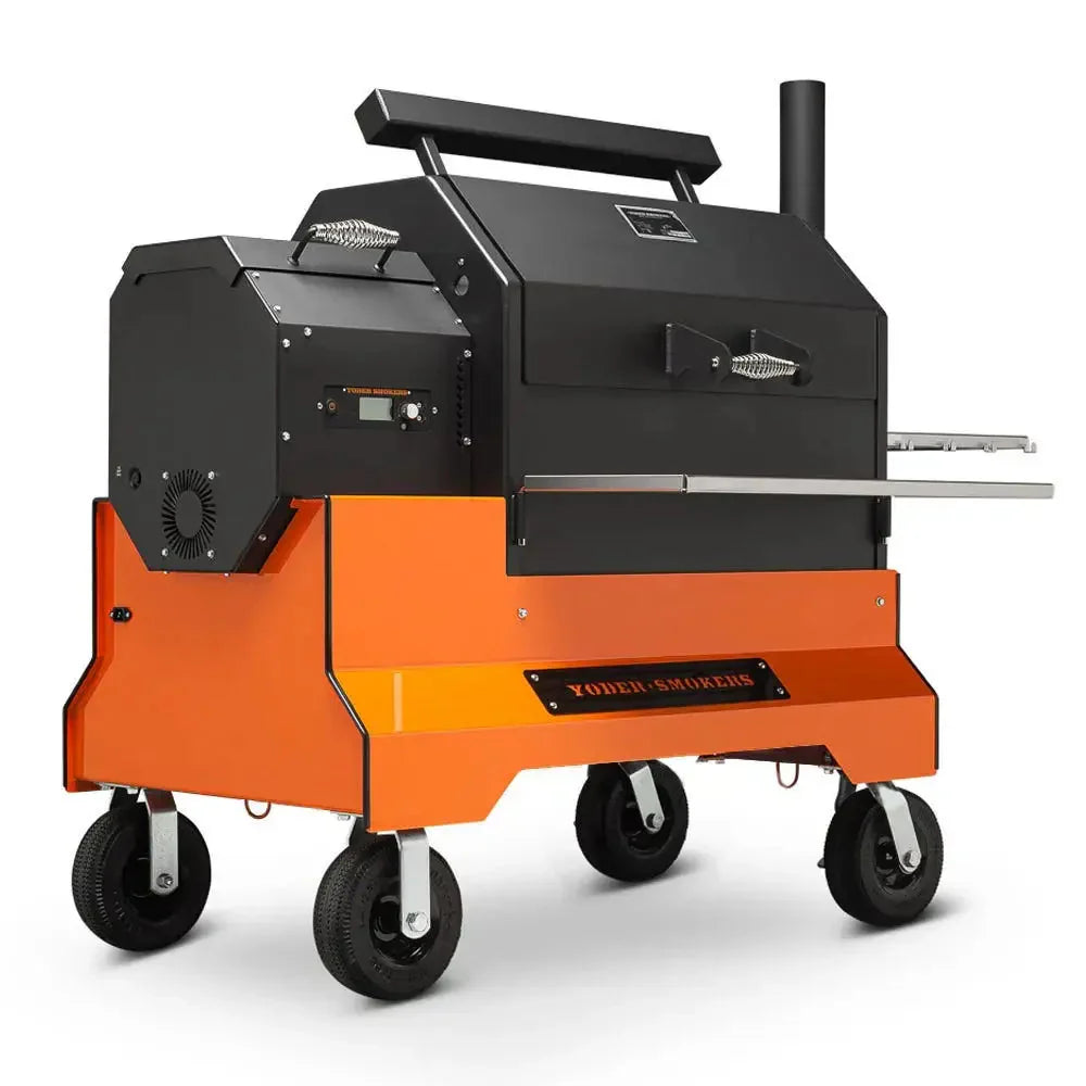 Yoder Smokers YS640s Pellet Grill on Competition Cart