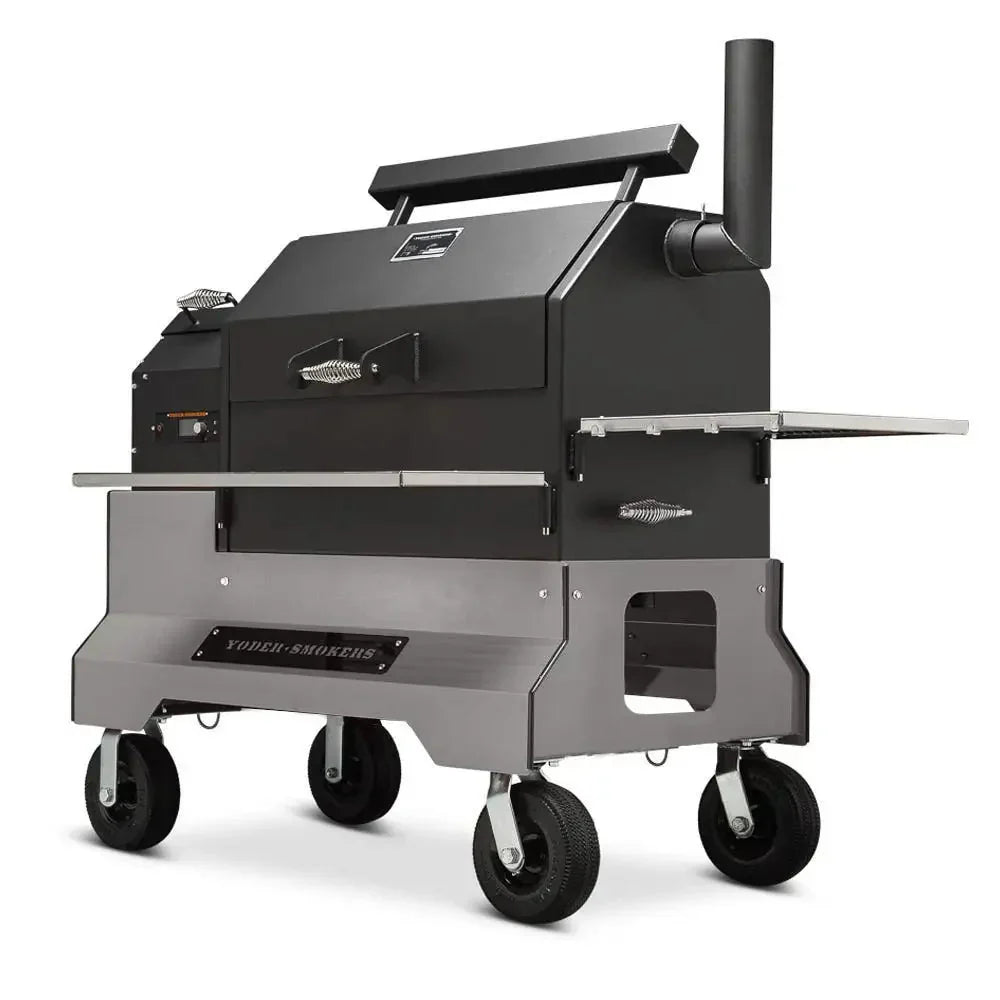 Yoder Smokers YS640s Pellet Grill on Competition Cart