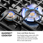 ZLINE 30 in. Gas Range 4.2 cu. ft. 4 Burner DuoPro™ Cooktop Convection Gas Oven Stainless Steel with Champagne Bronze Accents (PSGRZ-30-CB)