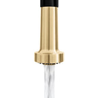 ZLINE Autograph Apollo Pull Down Spring Single Handle Kitchen Faucet in Matte Black and Champagne Bronze, APL-KF-ZMBCB