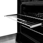ZLINE 30" Autograph Single Wall Oven with Air Fry and Self-Clean in Black and Gold Handle, WASBZ-30-G