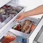 ZLINE 60 in. French Door Built-In Refrigerator 32.2 cu. ft. Bottom Freezer Water Dispenser Ice Maker Satin Stainless Steel Matte Black Accents (RBIVZ-SN-60-MB)