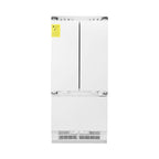 ZLINE 36" Built-In French Door Refrigerator 19.6 cu. ft. Panel Ready Internal Water & Ice Dispenser Matte Black Handles (RBIVZ-36-MB)