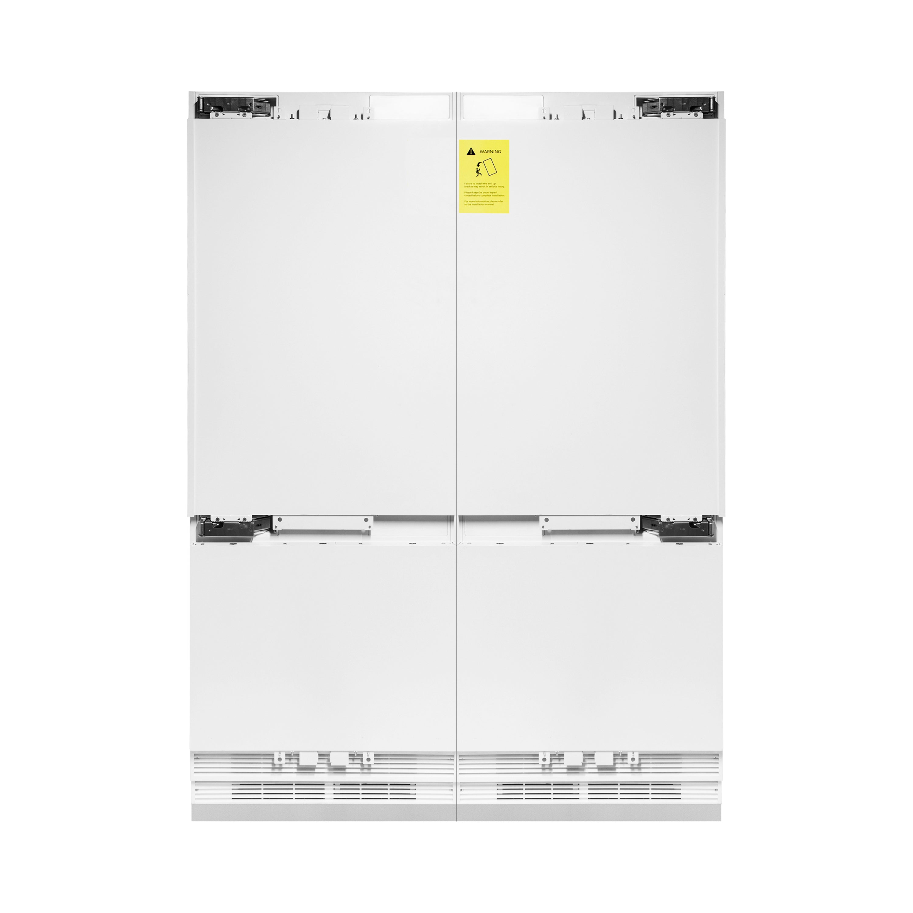 ZLINE 60 in Built-In Panel Ready Refrigerator 32.2 cu. ft. 4-Door French Door Gold Handles (RBIV-60-G)