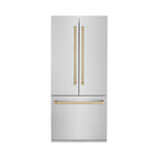 ZLINE 36 in. Built-In Refrigerator 19.6 cu. ft. Water & Ice Dispenser Bronze Accents (RBIVZ-304-36-CB)