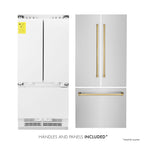 ZLINE 36 in. Built-In Refrigerator 19.6 cu. ft. Water & Ice Dispenser Gold Accents (RBIVZ-304-36-G)