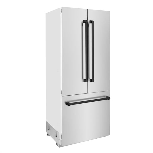 ZLINE 36 in Built-In Refrigerator 19.6 cu. ft. Water & Ice Dispenser Matte Black Accents (RBIVZ-304-36-MB)