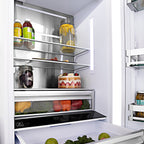 ZLINE 60" Built-In Refrigerator Internal Water & Ice Dispenser Stainless Steel Gold Accents (RBIVZ-304-60-G)