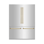 ZLINE 60" Built-In Refrigerator Internal Water & Ice Dispenser Stainless Steel Gold Accents (RBIVZ-304-60-G)
