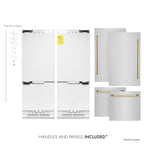 ZLINE 60" Built-In Refrigerator Internal Water & Ice Dispenser Stainless Steel Gold Accents (RBIVZ-304-60-G)