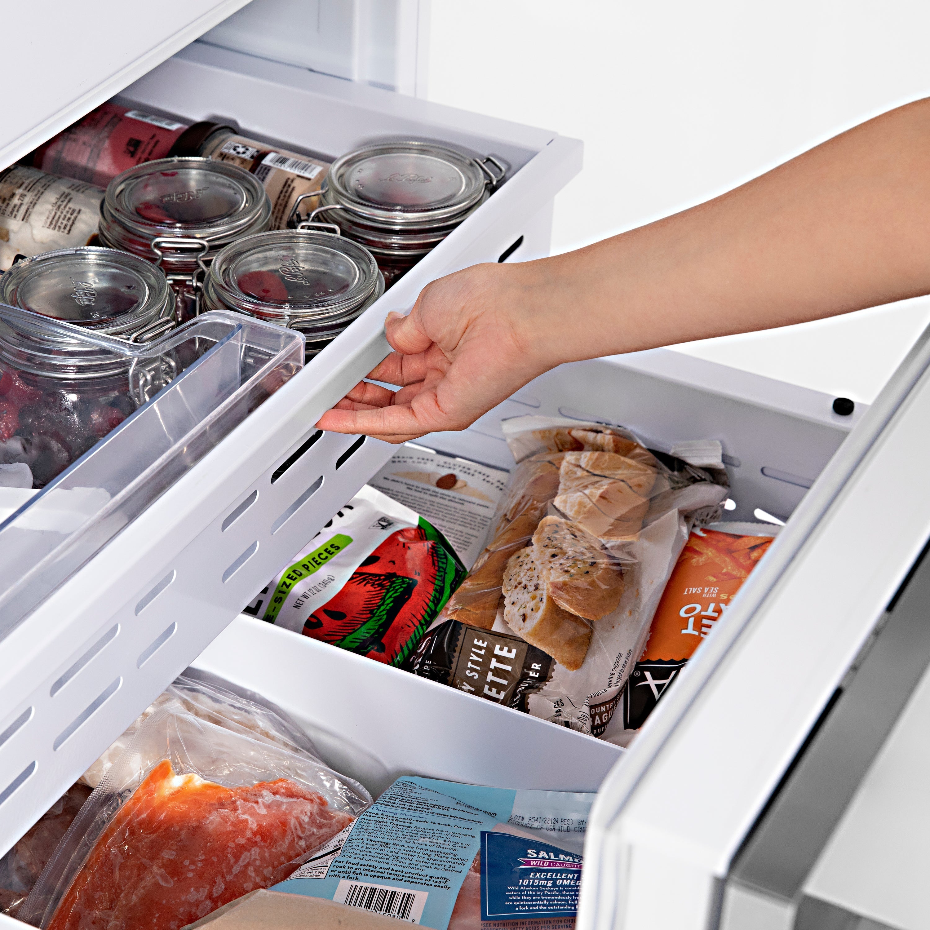 ZLINE 60 Inch Built-In Refrigerator with Internal Water & Ice Dispenser, Matte Black Accents (RBIVZ-304-60-MB)