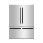 ZLINE 60 Inch Built-In Refrigerator with Internal Water & Ice Dispenser, Matte Black Accents (RBIVZ-304-60-MB)