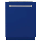 ZLINE 24 In. Monument Series 3rd Rack Top Touch Control Dishwasher in Blue Gloss, 45dBa, DWMT-BG-24