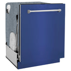 ZLINE 24 In. Monument Series 3rd Rack Top Touch Control Dishwasher in Blue Matte, 45dBa, DWMT-BM-24