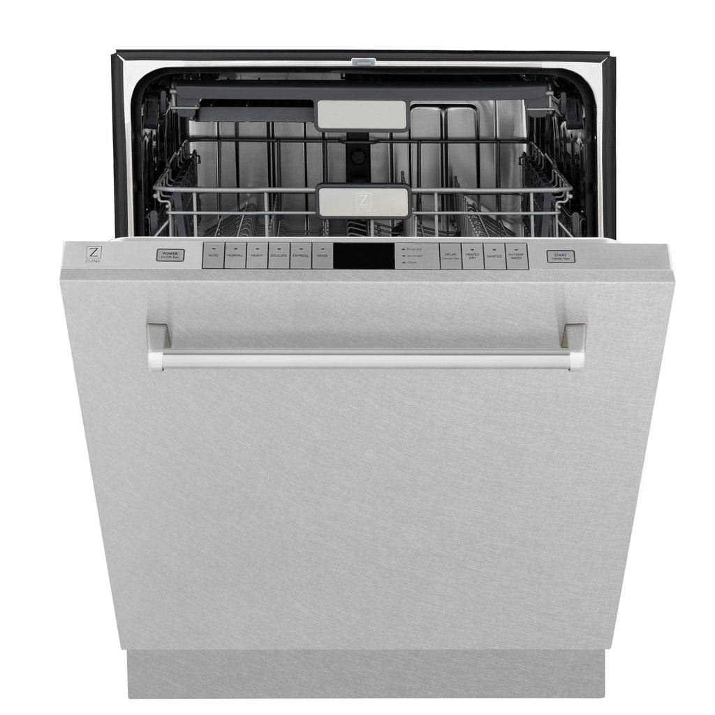 ZLINE 24" Monument Series 3rd Rack Top Touch Control Dishwasher with Satin Stainless Steel Panel and Stainless Steel Tub, 45dBa, DWMT-SN-24