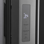 ZLINE 36" French Door Refrigerator 28.9 Cu. Ft. Standard-Depth Water Dispenser Dual Ice Maker Stainless Steel Matte Black Handles (RSMZ-W-36-MB)