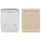 ZLINE Autograph Edition 24" Monument Series 3rd Rack Top Touch Control Tall Tub Dishwasher in Custom Panel Ready with Champagne Bronze Handle, 45dBa, DWMTZ-24-CB
