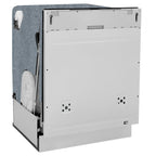 ZLINE Autograph Edition 24" Monument Series 3rd Rack Top Touch Control Tall Tub Dishwasher in Custom Panel Ready with Champagne Bronze Handle, 45dBa, DWMTZ-24-CB