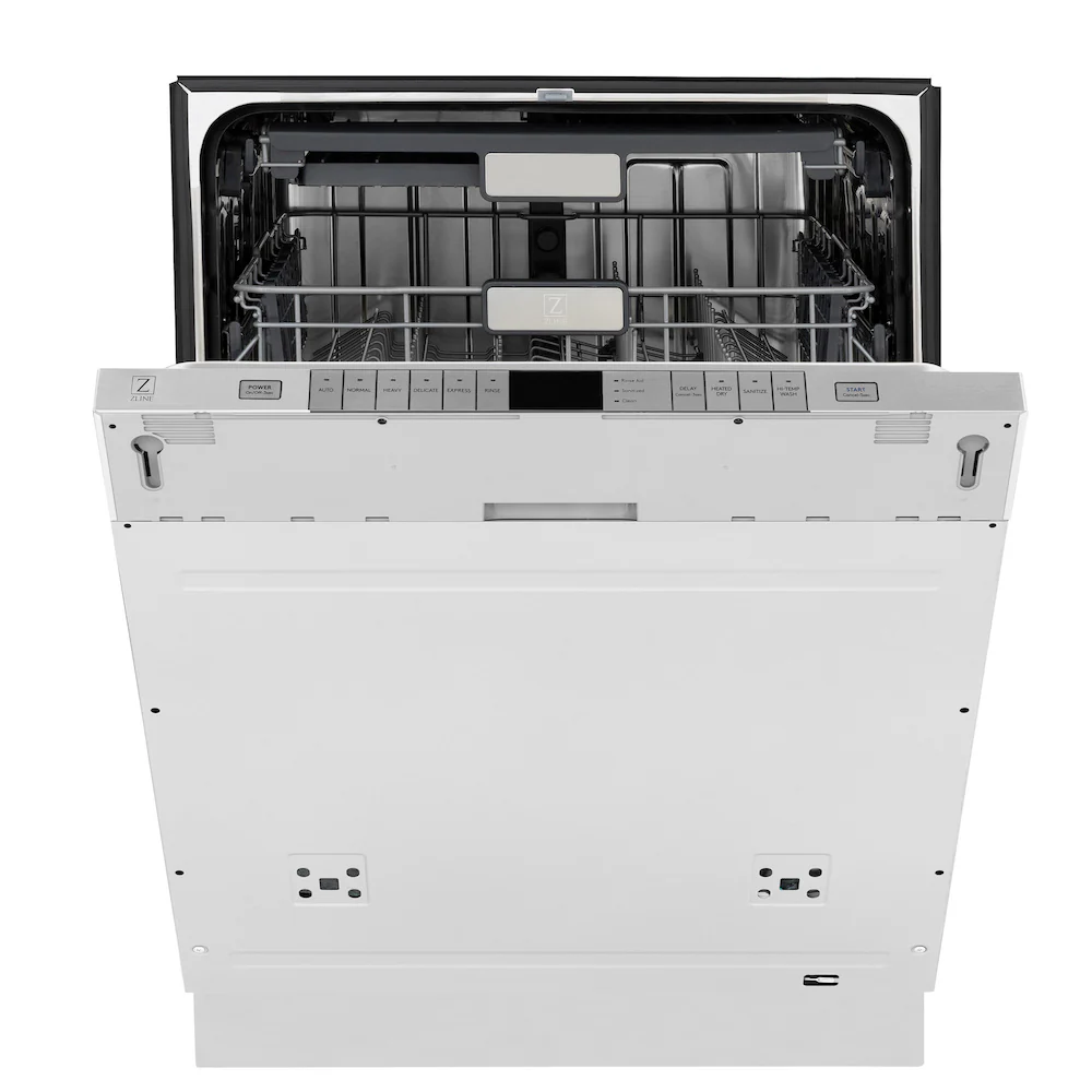 ZLINE Autograph Edition 24 In. Tall Dishwasher, Touch Control, in Custom Panel Ready with Matte Black Handle, DWMTZ-24-MB