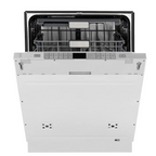 ZLINE Autograph Edition 24 In. Tall Dishwasher, Touch Control, in Custom Panel Ready with Matte Black Handle, DWMTZ-24-MB
