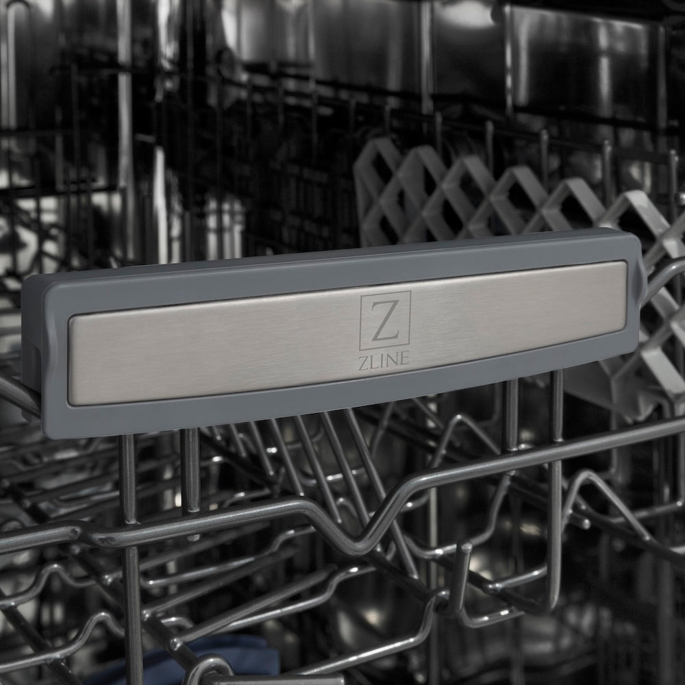 ZLINE Autograph 18" Tallac Series 3rd Rack Top Control Dishwasher In Custom Panel Ready With Champagne Bronze Handle, DWVZ-18-CB