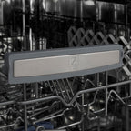 ZLINE Autograph 18" Tallac Series 3rd Rack Top Control Dishwasher In Custom Panel Ready With Champagne Bronze Handle, DWVZ-18-CB