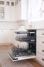 ZLINE 24 in. Top Control Tall Dishwasher is Custom Panel Ready with Matte Black Handle, DWVZ-24-MB