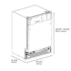 ZLINE 24 in. Top Control Tall Dishwasher is Custom Panel Ready with Matte Black Handle, DWVZ-24-MB