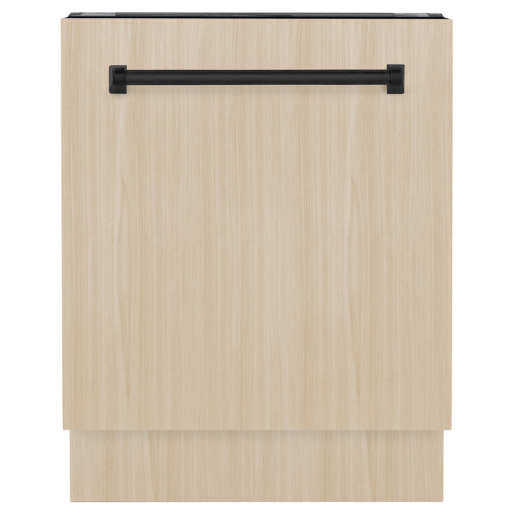 ZLINE 24 in. Top Control Tall Dishwasher is Custom Panel Ready with Matte Black Handle, DWVZ-24-MB