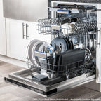 ZLINE 24 in. Top Control Tall Dishwasher is Custom Panel Ready with Matte Black Handle, DWVZ-24-MB