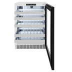 ZLINE Autograph 24" Touchstone Dual Zone 44 Bottle Wine Cooler with Panel Ready Glass Door and Polished Gold Handle,  RWDPOZ-24-G