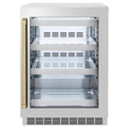 ZLINE Autograph 24" Touchstone 151 Can Beverage Fridge with Stainless Steel Glass Door and Champagne Bronze Handle,  RBSOZ-GS-24-CB