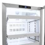 ZLINE Autograph 24" Touchstone 151 Can Beverage Fridge with Solid Stainless Steel Door and Champagne Bronze Handle,  RBSOZ-ST-24-CB