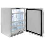 ZLINE Autograph 24" Touchstone 151 Can Beverage Fridge with Solid Stainless Steel Door and Champagne Bronze Handle,  RBSOZ-ST-24-CB