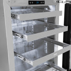 ZLINE Autograph 24" Touchstone 151 Can Beverage Fridge with Solid Stainless Steel Door and Polished Gold Handle,  RBSOZ-ST-24-G