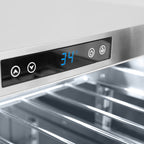 ZLINE Autograph 24" Touchstone 151 Can Beverage Fridge with Solid Stainless Steel Door and Polished Gold Helix Handle, RBSOZ-ST-24-KG