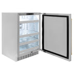ZLINE Autograph 24" Touchstone 151 Can Beverage Fridge with Solid Stainless Steel Door and Polished Gold Helix Handle, RBSOZ-ST-24-KG