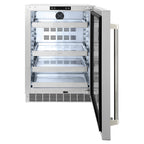 ZLINE Autograph 24" Touchstone 151 Can Beverage Fridge with Solid Stainless Steel Door and Polished Nickel Helix Handle, RBSOZ-ST-24-KPN